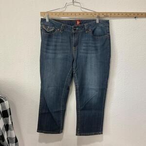 Vidal Sassoon Women's Blue and Navy Capri Jeans